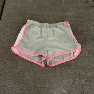 Grey and Pink running shorts